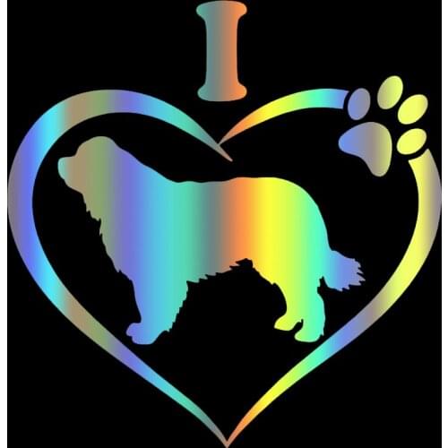 S51559 Various Sizes/Colors Car Stickers Vinyl Decal I Love My Newfoundland Dog Animal Motorcycle Decorative Accessories