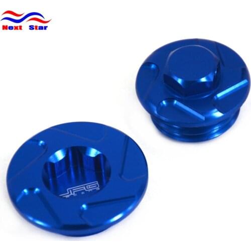 Motorcycle Blue Engine Ignition Cover Plug & Oill Filler Plug Cap Cover For Husqvarna FC250 FC350 FC 250 350 2014-2015 2014 2015