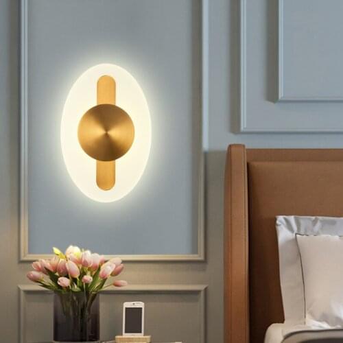 Modern Light Luxury Novelty Shape Acrylic Wall Lamp Simple Bedroom Corridor Bedside Living Room Background LED Decor Lighting