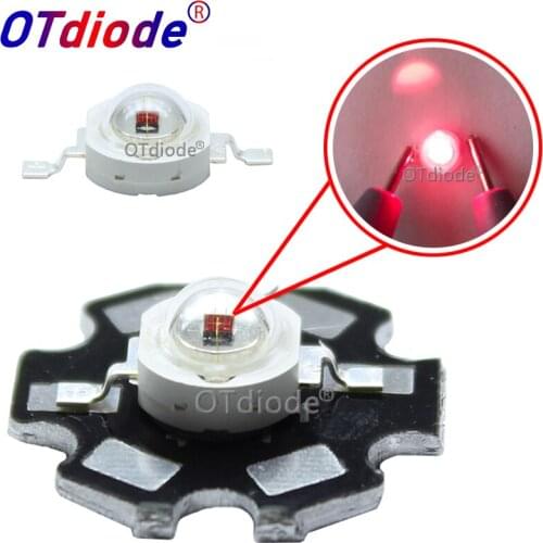 10-100PCS 730nm 740NM 3W High Power LED Lamp IR Far Red LED Far Infrared LED 3W 720NM IR LED Diode Emitter Light For Project DIY