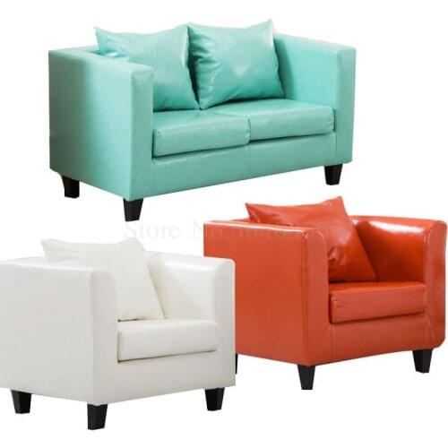 Fabric single sofa chair European small apartment hotel cafe Internet cafe card seat PU sofa
