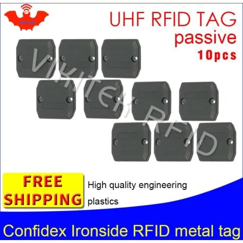 UHF RFID anti metal tag confidex ironside 915mhz 868mhz Impinj Monza4QT 10pcs free shipping durable ABS smart passive RFID tags