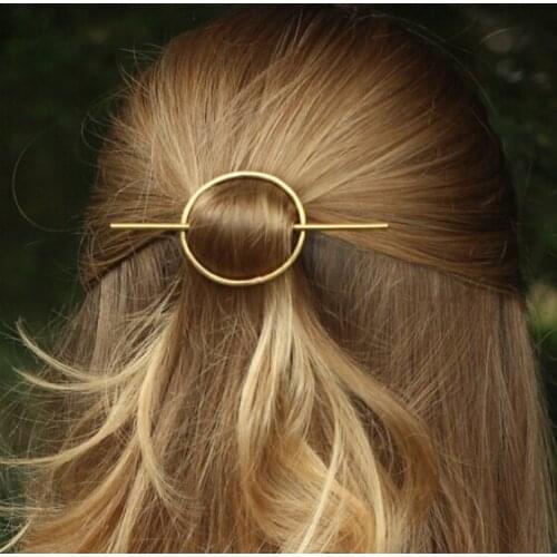 Vintage Beautiful Round Design Metal Hair Sticks Hair Clip Hair Accessory Wholesale
