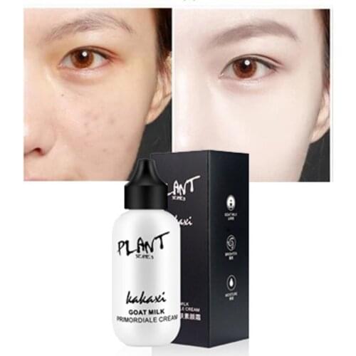 Waterproof Brighten Cover Creams Professional Makeup Base Revitalizing Goat Milk Lazy Face Foundation Cream Full Coverage