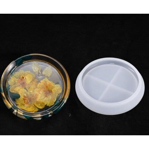 DIY Pot Mold Ashtray Coaster Flexible Silicone Mold Epoxy Resin Jewelry Craft Clay Resin Pot Molds Jewelry Making Accesories