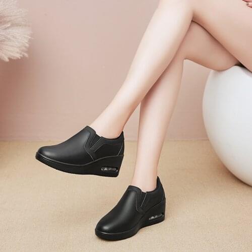 Women Tennis Shoes 2019 Female Gym Sport Shoes Stable Black White Height Increasing 5 CM Trainers Zapatillas Deportivas Mujer 6