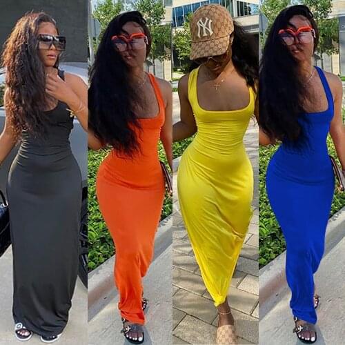 Echoine Summer Sexy Backless Lace Up Long Maxi Dress Women Beach Vacation Sleeveless Skinny Elegant Dresses Vintage Vestidos