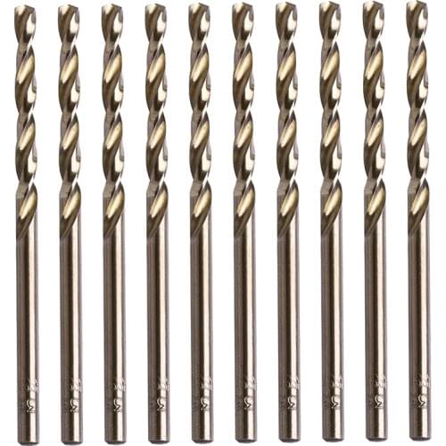 10Pcs/Set 3.5mm M35 Triangle Shank HSS-Co Cobalt Twist Drill Spiral Drill Bit