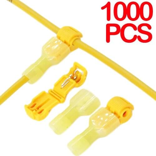 1000/800PCS Wire Cable Connectors Terminals Crimp Terminal Scotch Lock Quick Splice 12-10AWG Electrical Car Audio Kit Tool Set