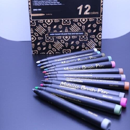 12 Colors DIY Metal Waterproof Permanent Paint Marker Pens Supplies ,Art painting Suitable for crafts, metal, wood, ceramics