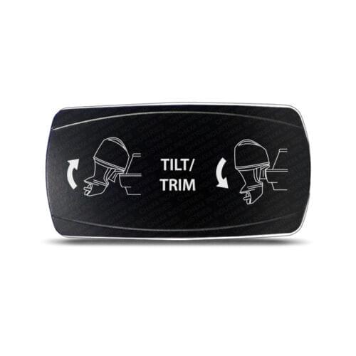 12V-24V Car TILT/TRIM 12V 20A Toggle Rocker Switch horizontal symbol Blue LED Light 5Pin ON/OFF switch for car boat ATV SUV bus