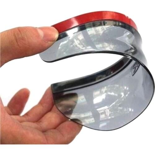 2pcs Black Car Rearview Mirror Sticker Rain Eyebrow Weatherstrip Car Mirror Rain Shield Shade Protector Cover