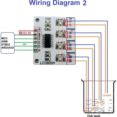 4pcs LC1BD04 DC 5V 4 Digital Water Liquid Level Indicator Board Controller Sensor Switch Module for Arduino UNO MEGA Fish tank