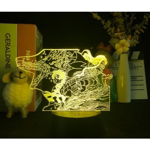 Anime 3d Light Kimetsu No Yaiba Kamado Tanjirou Nezuko for LED Night Light 3D Led Illusion Nightlights Demon Slayer Table Lamps