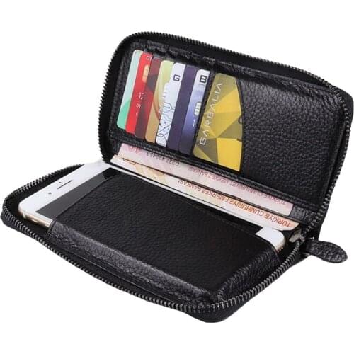 Genuine Leather Black Unisex Wallet VISTA101