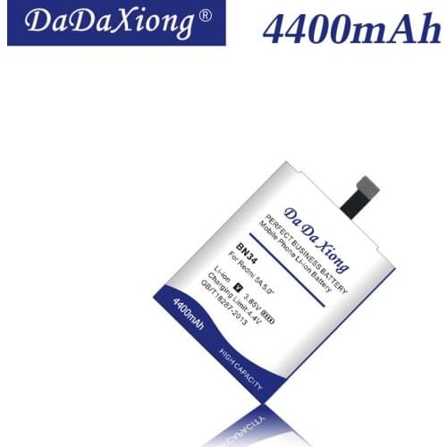 Da Da Xiong Original Phone Battery BN34 for Xiaomi Redmi 5A 5.0" Replacement Battery 4400mAh High Capacity Phone Batteries