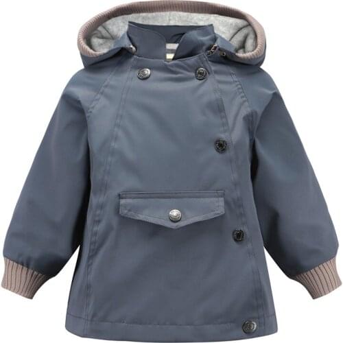 Kids Clothes Autumn Winter Boys Girls Inner Fleece Thick Warm Coats Windproof Waterproof Jackets Children Double-Ceck Outerwear