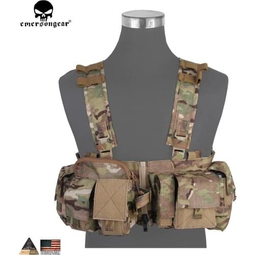 EMERSONGEAR UW Gen V Split Front Chest Rig Body Armor Airsoft Paintball Combat Molle Vest Tactical Chest Rig Multicam EM7451
