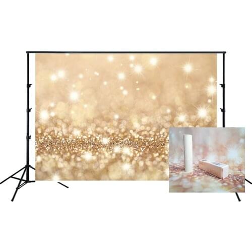 Photography Background Golden Polka Dots Shiny Light Bokeh Portrait Banners Noel Photo Studio Knickknack Photographic Backdrops