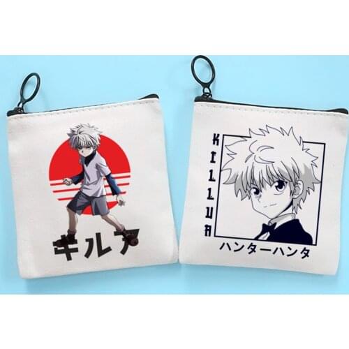 Hunter X Hunter Killua Zoldyck Canvas Coin Purse Coin Purse Collection Canvas Bag Small Wallet Zipper Key Bag Hand Gift