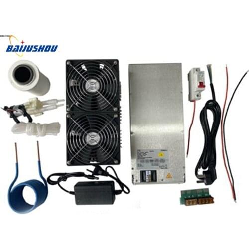 2500W ZVS Induction Heater Induction Heating PCB Board Heating Machine+Heating Coil+70mL rucible+Pump+Power Supply