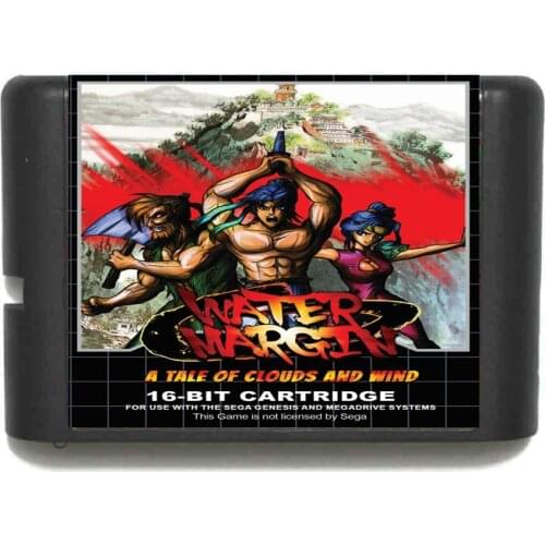 Water Margin 16 bit MD Game Card For Sega Mega Drive For Genesis