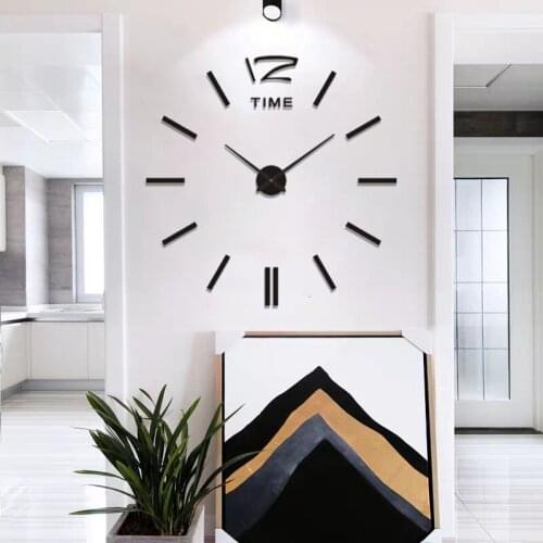 Creative Acrylic Wall Clock Large Sized Silent DIY Clock Personality Watches 3D Wall Sticker Wall Clock Home Decor Modern Design