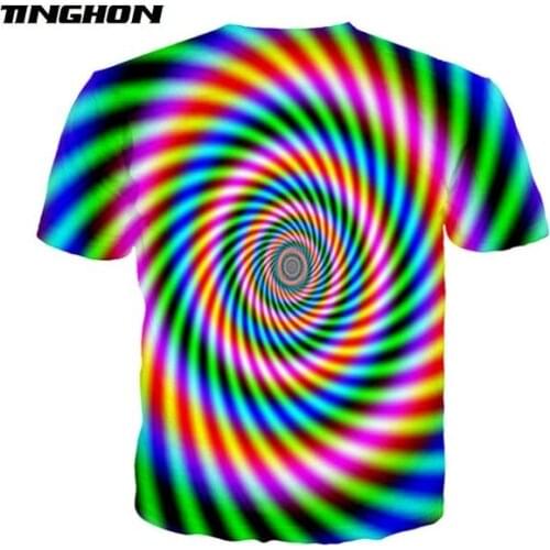Summer Fashion Men Women Vertigo Hypnotic Funny 3D Print Casual Cool T-Shirts XS-7XL