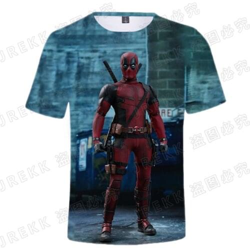 2021 Summer Deadpool Fashion 3D Print T Shirt Men Women Children Streetwear Short Sleeve Boy Girl Kids Casual Tops Tee Clothing