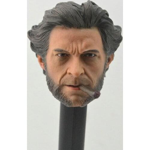1/6 Scale Young Version Send with Cigar Uncle Wolf Male Man Boy Head Sculpt Head Carving Headplay for 12" Action Figure Body