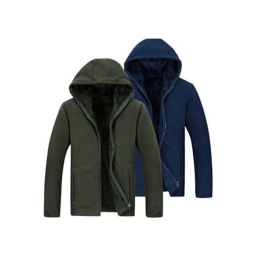 Men Clothes Fleece Jackets Male Sweatshirt Outdoor Tactical Jacket Winter Cotton Coats Warm Breathable Hooded Mens Thick Coats