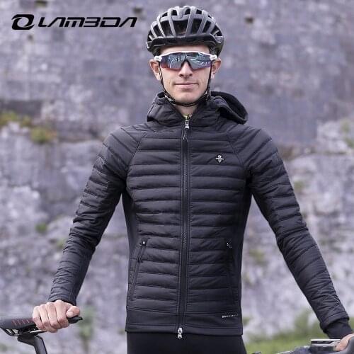 LAMEDA Mens Winter Windproof And Warm Cycling Jersey Double Zipper Fleece Fleece Mountain Road Bike Breathable Jacket Equipment