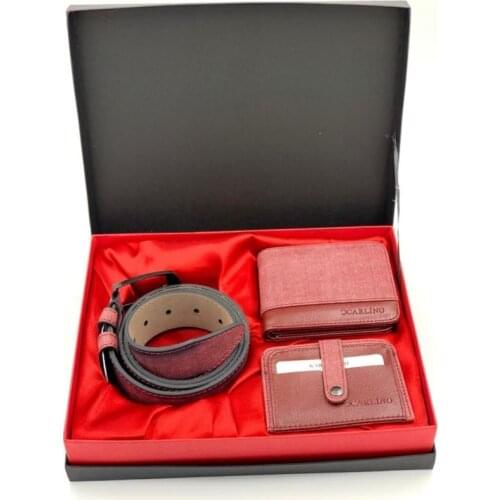 Mens Wallet Belt Badge Holder Set