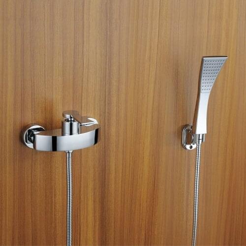 Wall mounted Chrome bathroom shower faucet set Hot and cold water faucet Unique design mixer faucet high quality brass