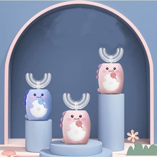 New Children Electric Toothbrush Kids Sonic Brush Teeth Child Kid Automatic U-Shaped Cartoon Pattern Toothbrush oral cleaning