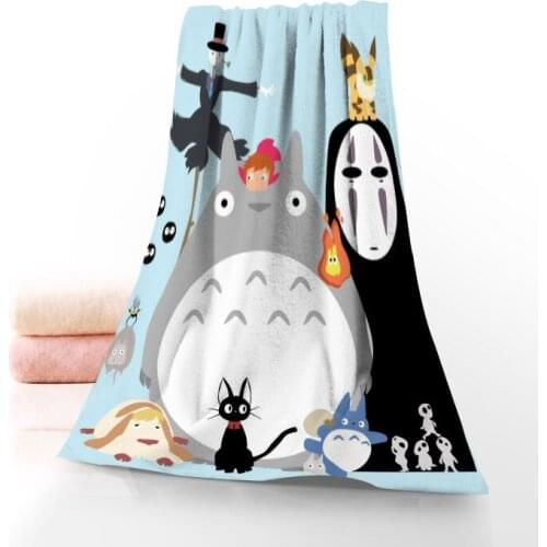 New Arrival Spirited Away Towel Multiple Color Microfiber Beach Bath Towel Sports Face Towel Customizable Printing Bath Towels