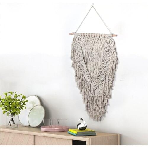 New Boho Style Macrame Tapestry Wall Hanging Background Living Room Decoration Cotton And Linen Hang Knitting Chic Art
