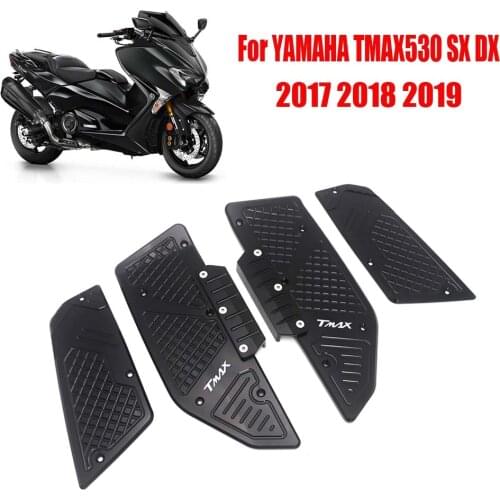 Scooter Front & Rear Footrest Step Footboard Pedals Foot Pegs For YAMAHA TMAX 530 T-MAX530 SX DX T-MAX TMAX530 2017 2018 2019