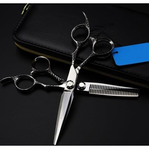 Professional jp 440c steel 6 '' upscale hair scissors cutting barber scissor tools haircut thinning shears hairdresser scissors