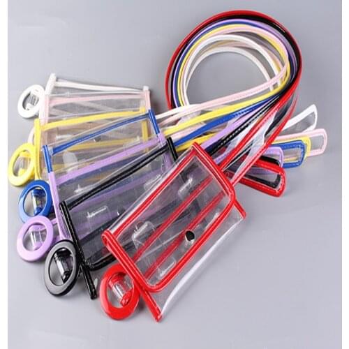 Clear Fashion Bag Waterproof Transparent Pink Fanny Pack Girl PVC Waist Bag Women Beach Pockets Pouch Belt