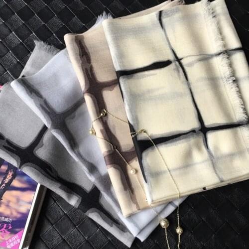 100%cashmere hand painting plaid womens fashion scarfs shawl pashmina 80x200cm wholesale retail