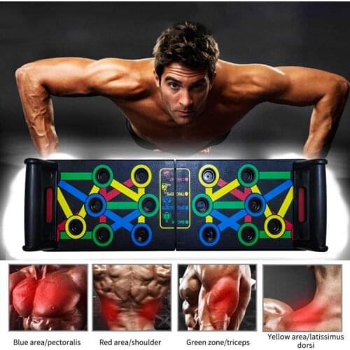 14 in 1 Push Up Rack Training Board Foldable Exercise Portable Fitness Equipment for Abs Abdominal Muscle Building Exercise