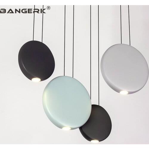 BANGERK Nordic Design Loft Style Modern LED Pendant Light Colour Resin Hanging Lamp Home Decor Indoor Lighting Droplight
