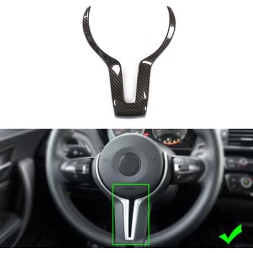 1Pcs Car V-Shape Steering Wheel Decoration Cover Trim Frame Sticker For BMW M M2 F87 M3 F80 M4 F82 F83 M6 Car Accessories