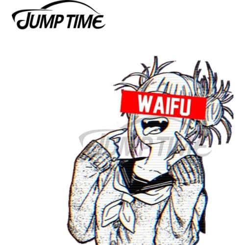 Jump Time 13 x 9cm For Cute Toga Waifu Graffiti Car Sticker Auto Refrigerator Decal Decoration Anime Body For Car Scratch-Proof