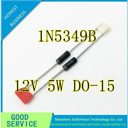 100PCS/LOT 1N5349B IN5349B Zener diode 12V 5W DO-15 IN5349