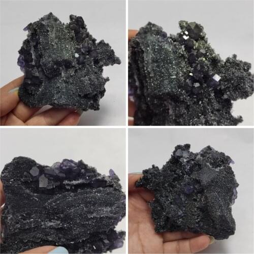 12g-153.7gNatural purple Fluorite Crystal Rock Mineral home decoration ring vein healing geology teaching specimen decoration