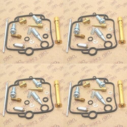 4SET For Suzuki GSF400 bandit 1991-1993 GSF 400 Carburetor Repair Kit Seal Main Slow Jets Air Mixture Screws Float Valves
