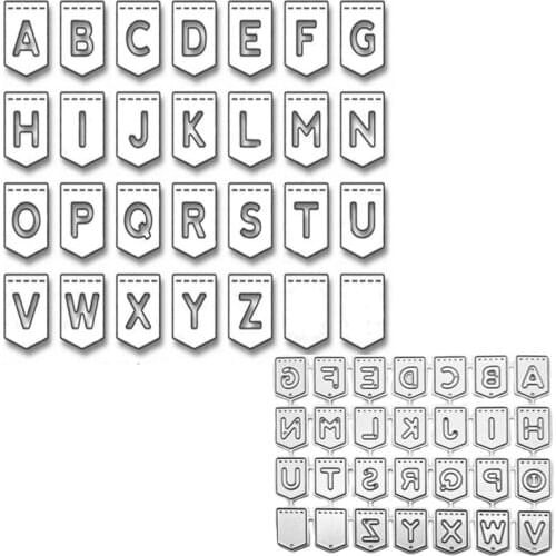 Alphabet Letters Metal Cutting Dies Stencil 26 Letter Die Cutting Template For Card Making DIY Scrapbooking Embossing Craft Dies