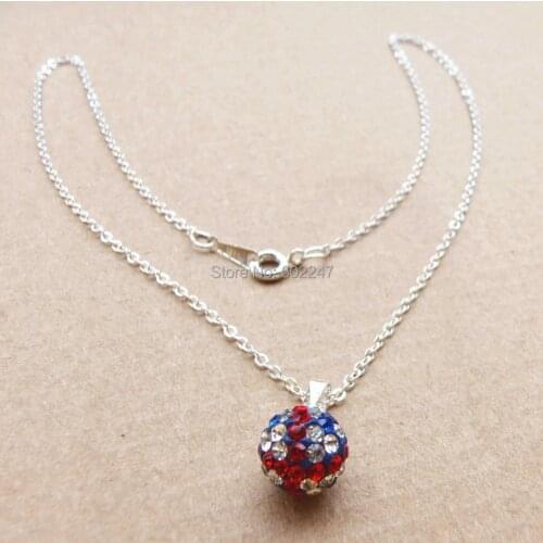 Free shipping New Full Crystal Rhinestone Disco Ball UK Shamballa necklace Wholesales